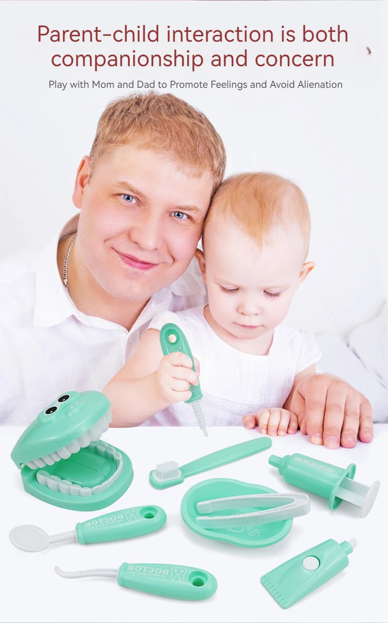 Jouets Montessori pour enfants, interaction parent-enfant pour filles et garçons, dentiste, vérification des dents, modèle de médecin, jeu de rôle, jouet d'apprentissage pour bébé et enfant