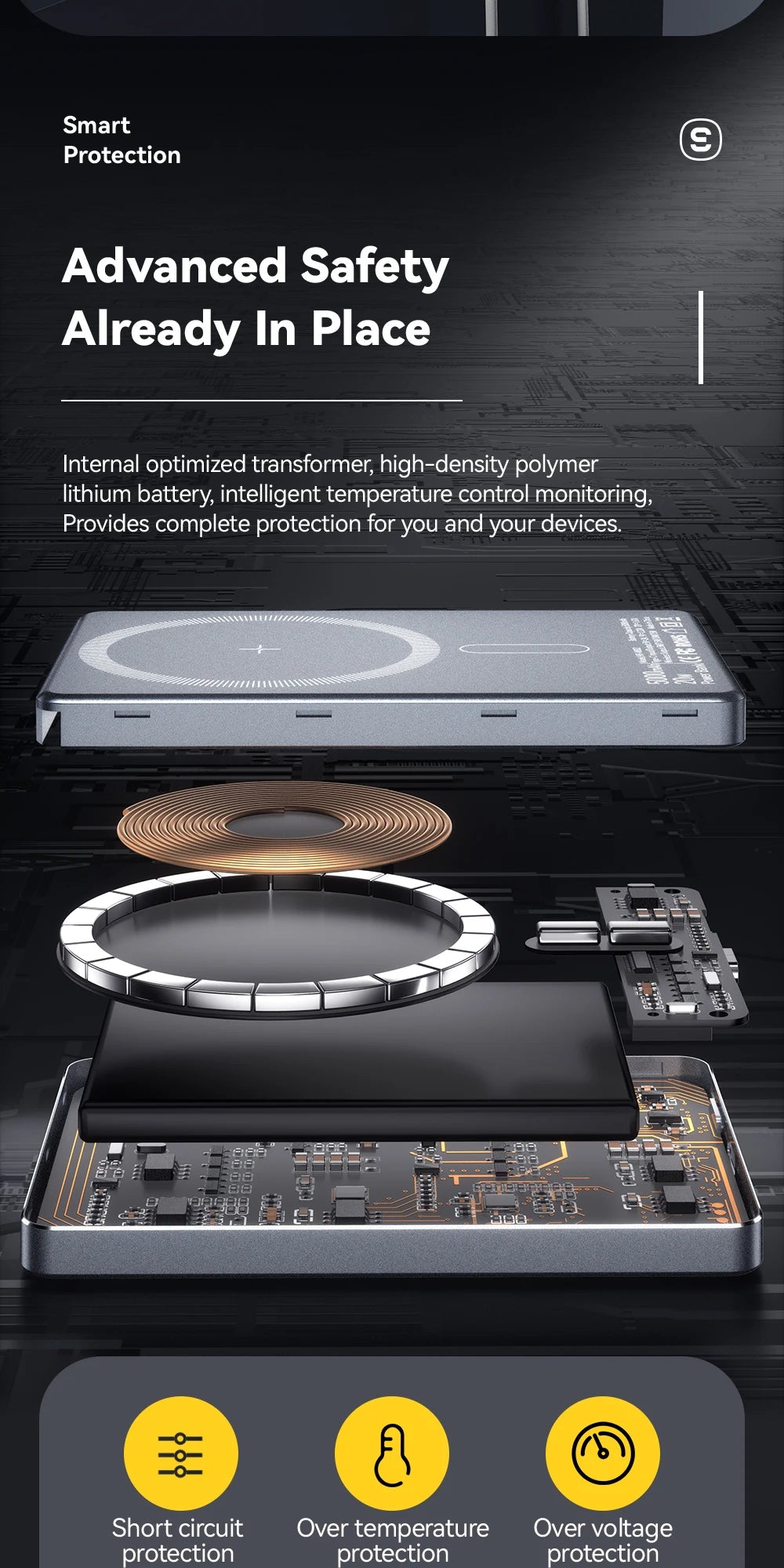 Essager tynn trådløs powerbank magnetisk 20W 5000mAh bærbar hurtiglading eksternt batteri for Magsafe for iPhone 16 15 14 13