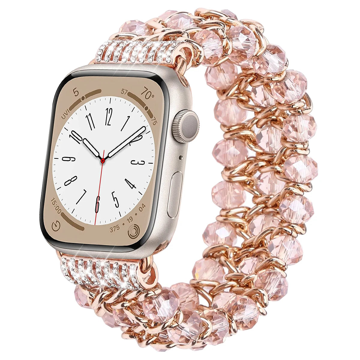 Glitter Pearl Compatible Apple Watch Women's 38mm 40mm 41mm 42mm 44mm 45mm Strap iWatch Ultra Series SE 9 8 7 6 5 4 3 2 1Band
