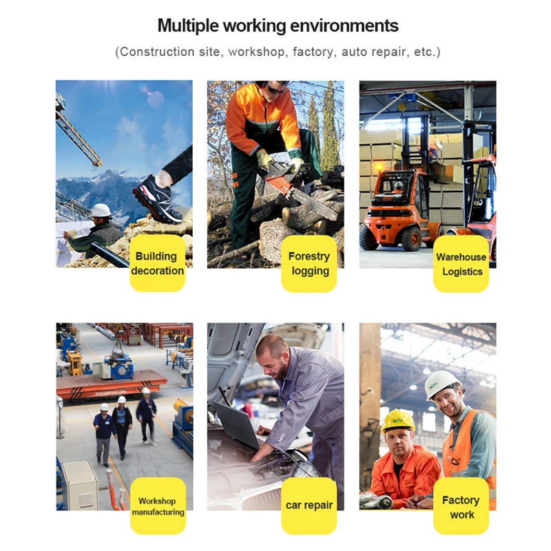 Zapatos de seguridad impermeables para hombre, botas de cuero con punta de acero, calzado masculino, botas de trabajo de construcción indestructibles, color marrón
