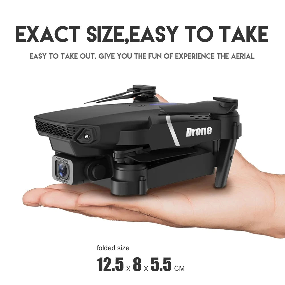 E88pro Drone Profesional Dron Flujo Óptico Cámara Dual 4k Fotografía Aérea Avión de Cuatro Ejes RC Quadrotor juguetes para niños