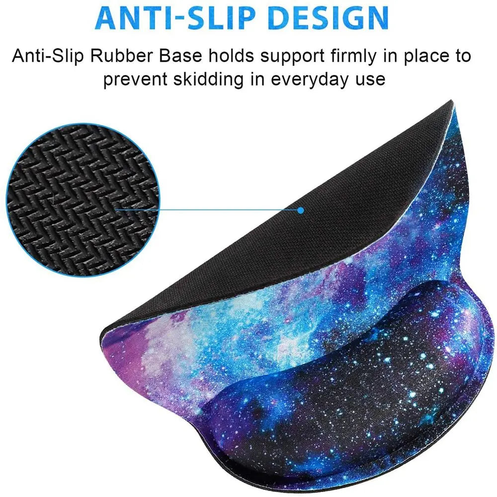 Alfombrilla de ratón de silicona con reposamuñecas, soporte ergonómico para la mano, alfombrilla antideslizante para ratones de juego, alfombrilla suave para ordenador de escritorio o portátil