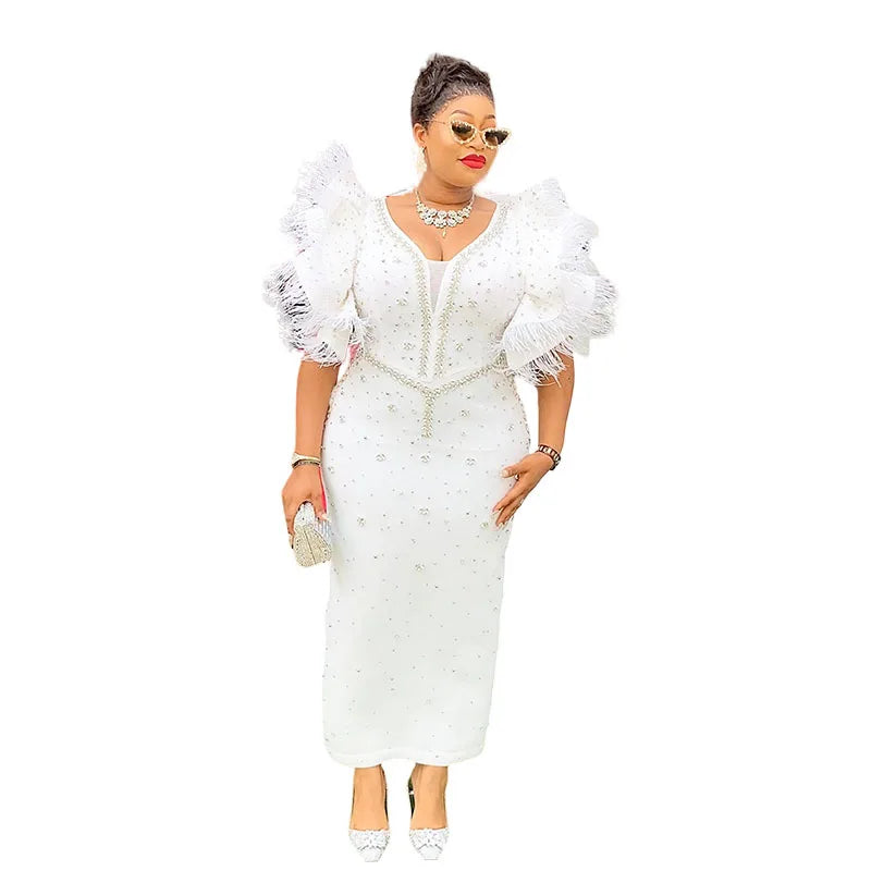 Vestidos africanos para mujer elegante fiesta de noche Dashiki Abaya Maxi vestido ropa de África vestidos de Ankara 2025 vestido ceñido vestidos de gala