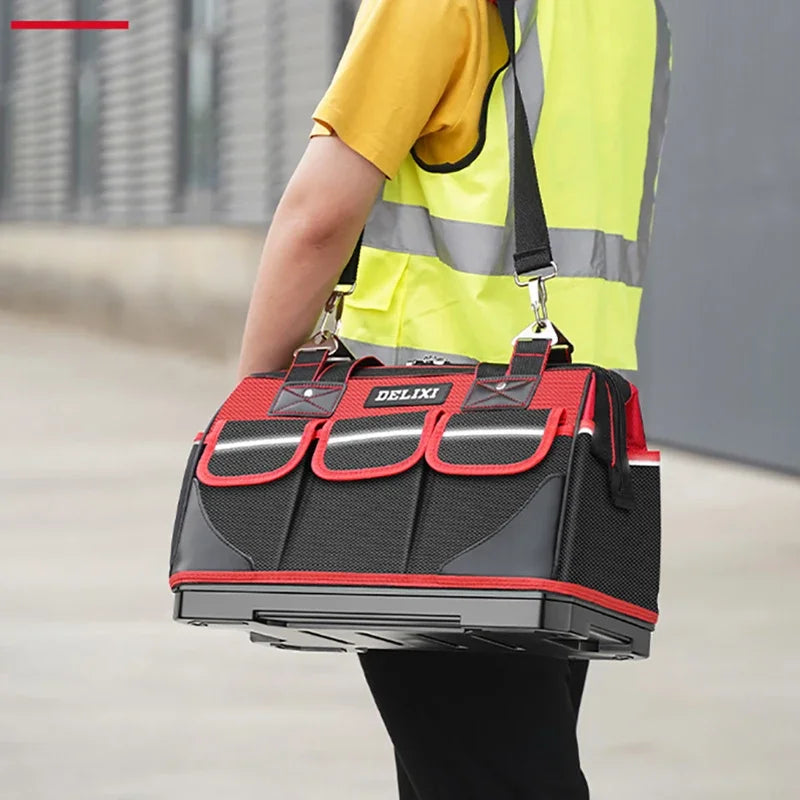 Bolsa de herramientas profesional, organizador de almacenamiento resistente para garaje, mochila de electricista, bolsa de herramientas, bolsas de ferretería