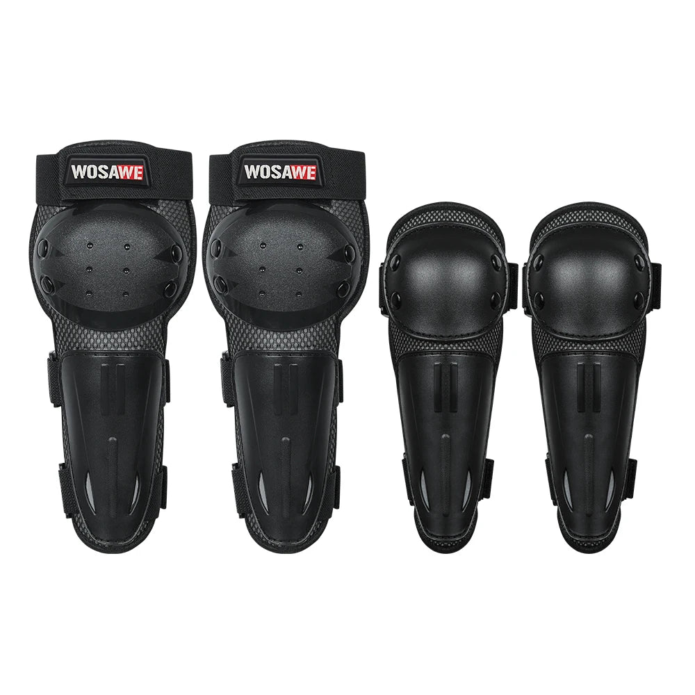 WOSAWE Ensemble de protections pour enfants, quatre genouillères, coudières, protège-coudes, pour enfants, jeunes, VTT, moto, motocross