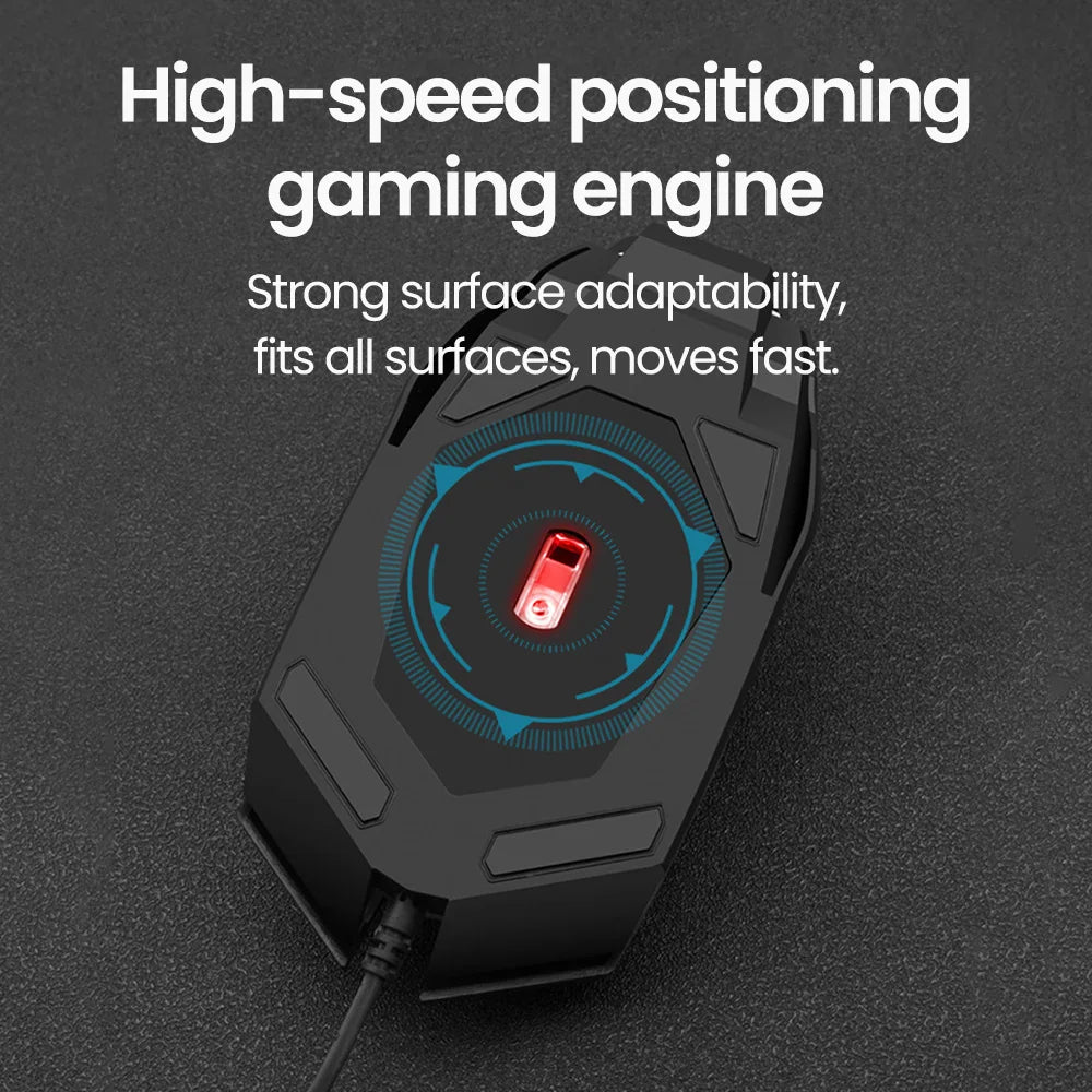 Mouse de gaming con cable Elough RGB – Silencioso, preciso y diseñado para el rendimiento