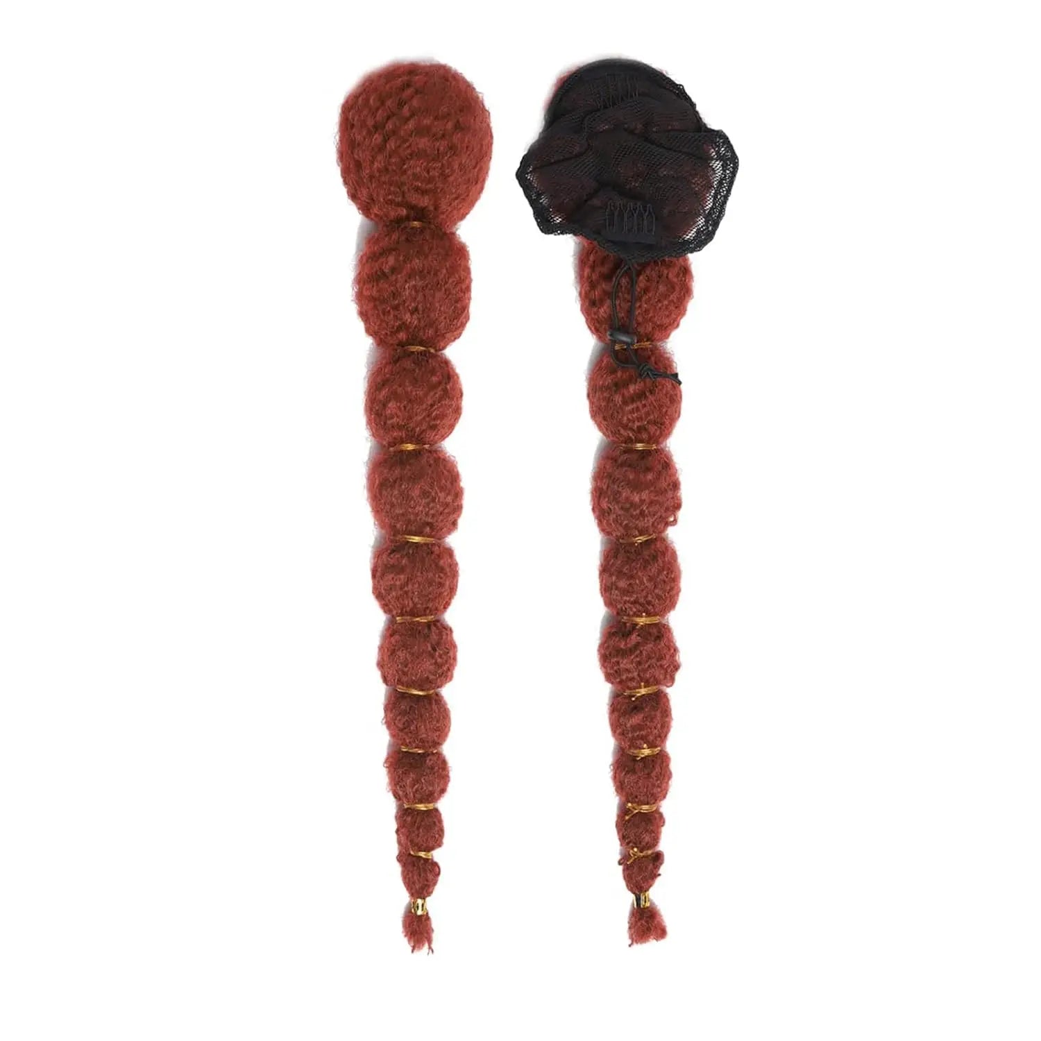 Kinky Afro Bubble Ponytail Extension for Women 18-28 Inch Long Drawstring Ponytail Natural Black Clip on Ponytails Synthetic