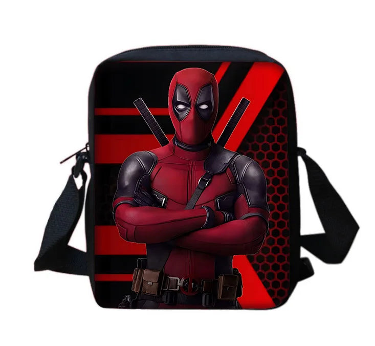 Deadpool Child School Backpack With Shoulder Bag Pencil Bags School Bags for Boys Girls Best Gift