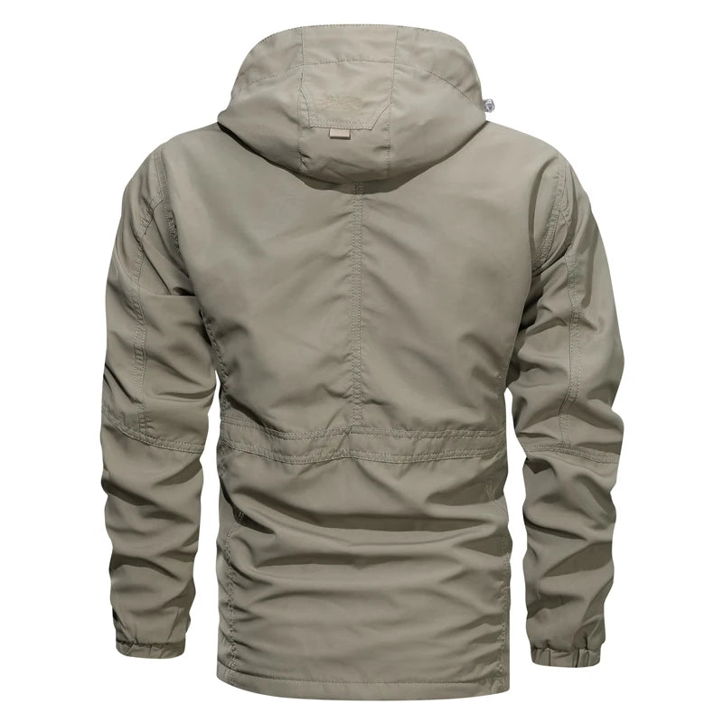 Chaqueta de exterior para hombre, primavera, otoño, nueva, con capucha, informal, cortavientos, para hombre, abrigo, para acampada, chaqueta intercambiable para hombre