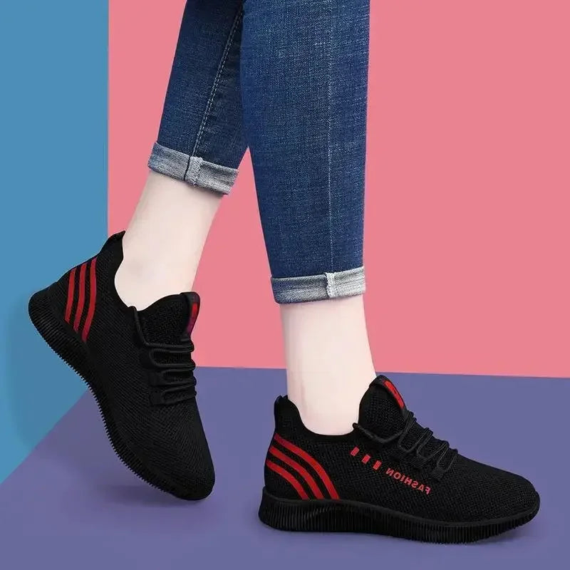 Zapatillas para correr, calzado deportivo ligero, zapatillas de caminar transpirables, zapatos con ajuste libre de la tensión para mujer para gimnasio, viajes, trabajo