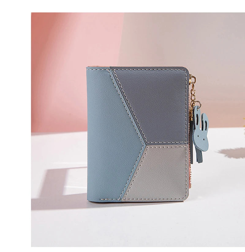 Cartera de mujer de marca de lujo hecha de piel sintética Tarjetero femenino Monederos portátiles para mujer Pequeños monederos con cremallera Regalo para niña