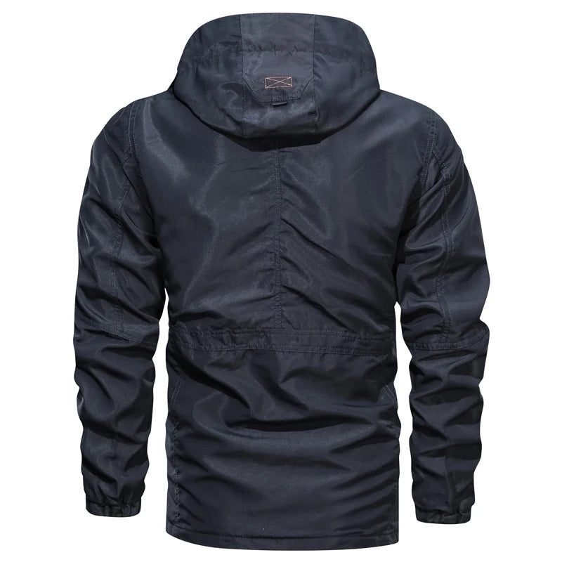 Chaqueta de exterior para hombre, primavera, otoño, nueva, con capucha, informal, cortavientos, para hombre, abrigo, para acampada, chaqueta intercambiable para hombre