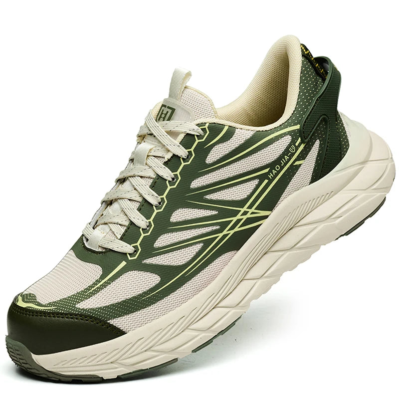 Zapatillas de trabajo ligeras con puntera de acero, calzado de seguridad para hombre, anticolisión, antipunzón, indestructible, transpirable