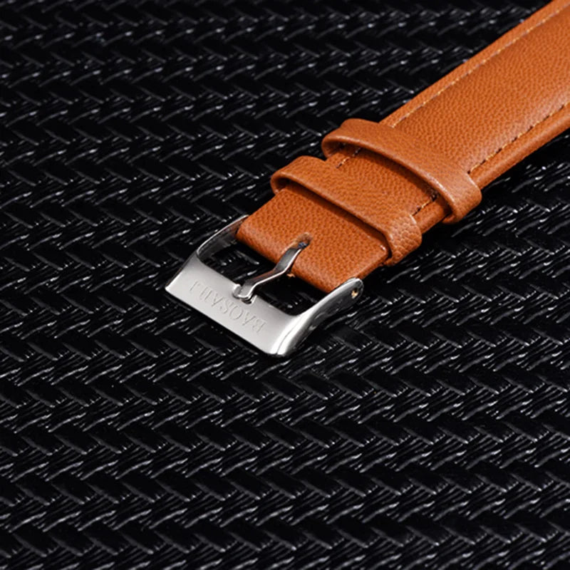 Conjunto de reloj de cuarzo de moda para mujer, interesante reloj de pulsera de cuero impermeable, reloj de personalidad de minoría ligera