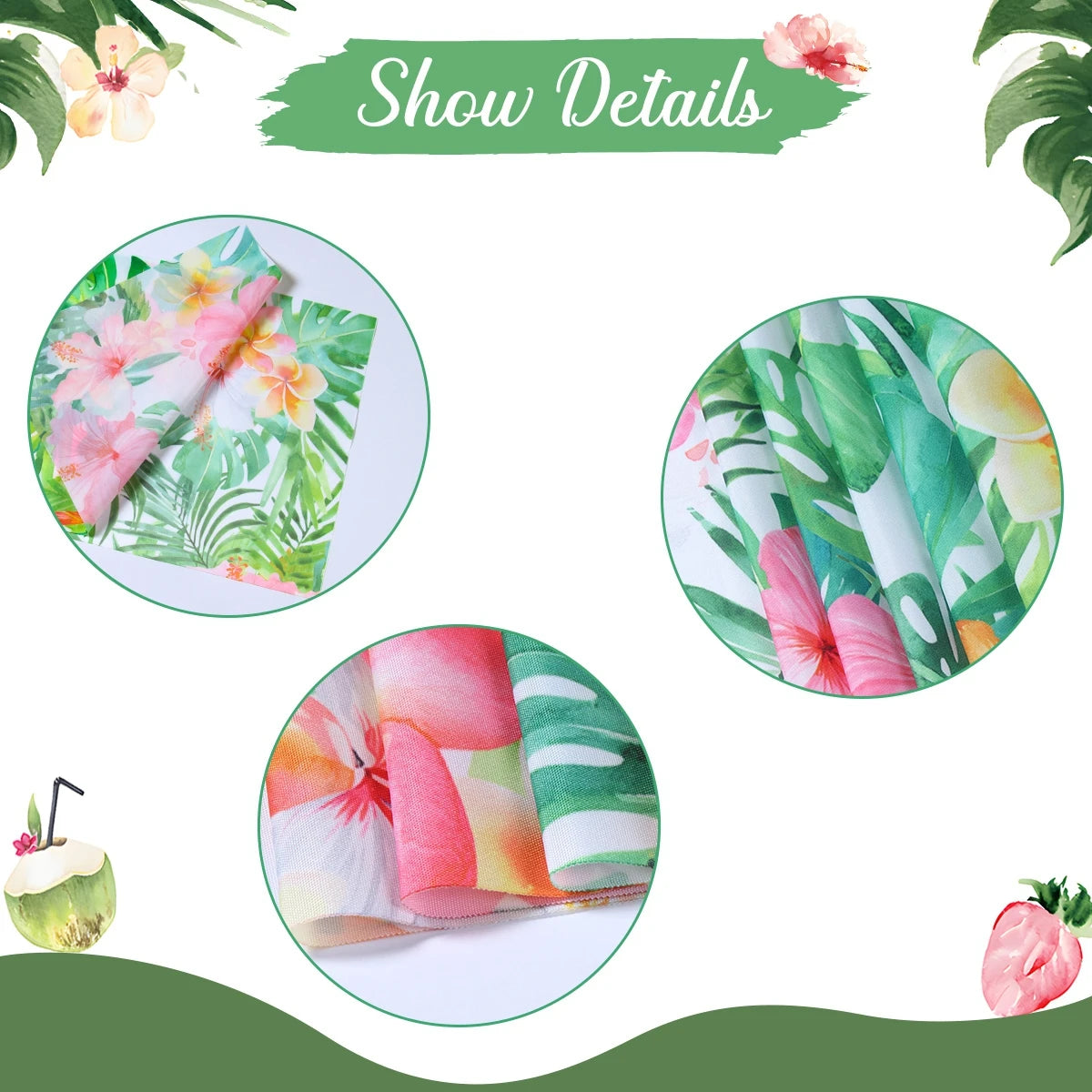 Chemin de table guirlande hawaïenne Hawaii Luau Tropical Party Decor Kids Favors Vaisselle ALOHA Summer Beach Birthday Party Supplies