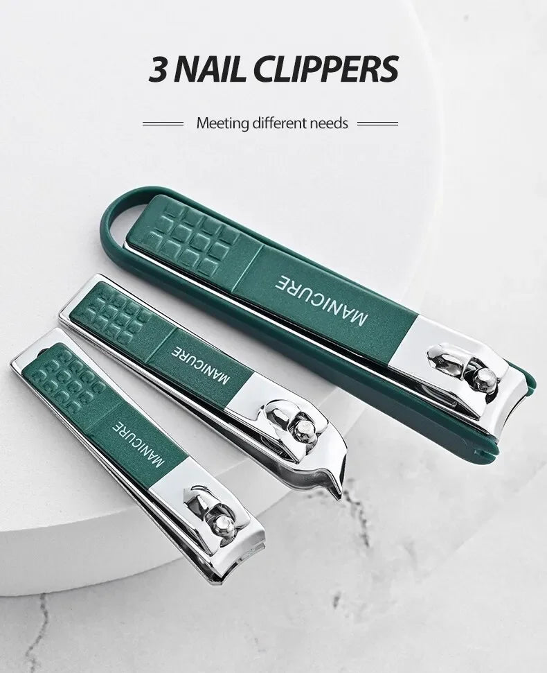 Juego de cortaúñas de alta calidad para el hogar, cortaúñas universal para hombres y mujeres, herramientas de pedicura, herramientas de uñas sencillas y portátiles