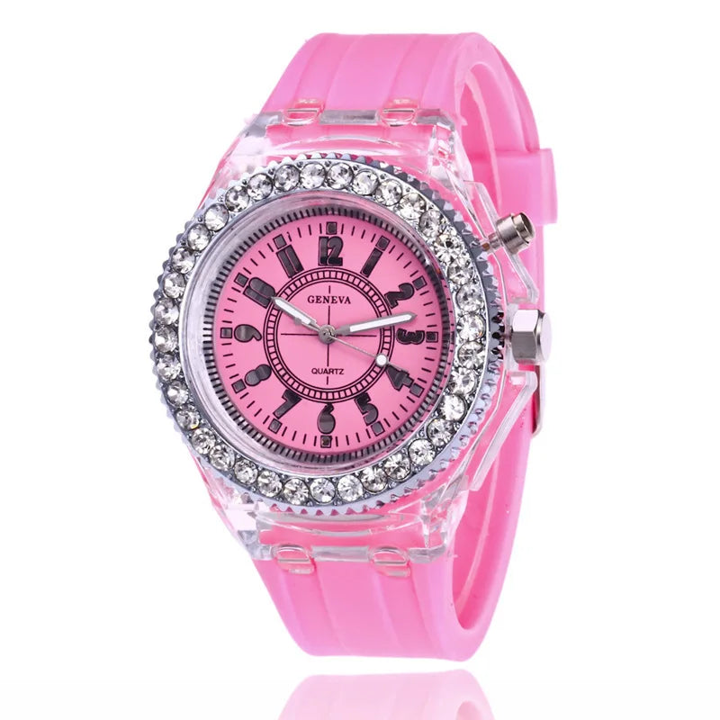 Reloj luminiscente LED con flash: divertido, colorido y perfecto para todas las edades