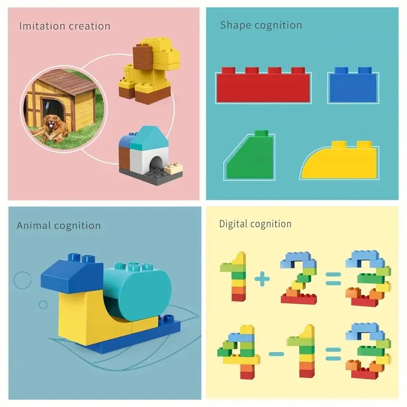 Juguetes de bloques de construcción DIY para niños, juego de bloques de construcción clásicos urbanos, juguetes educativos de ensamblaje para niños y niñas, regalo de Navidad, 200 piezas