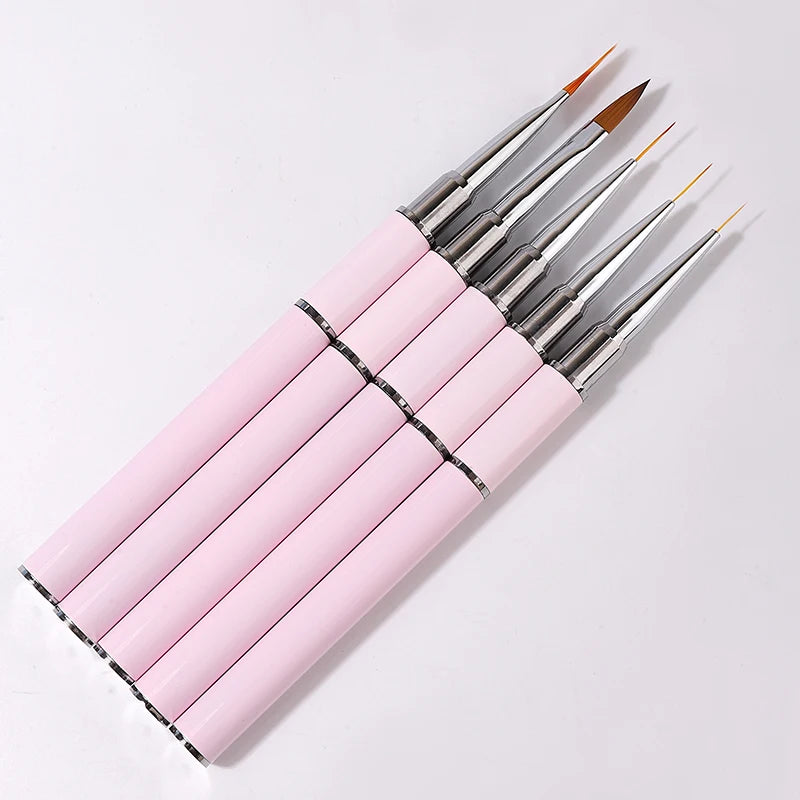Pincel de arte de uñas delineador fino profesional para manicura, juego de pinceles de decoración de uñas, pintura francesa, gel UV, acrílico, herramientas de decoración