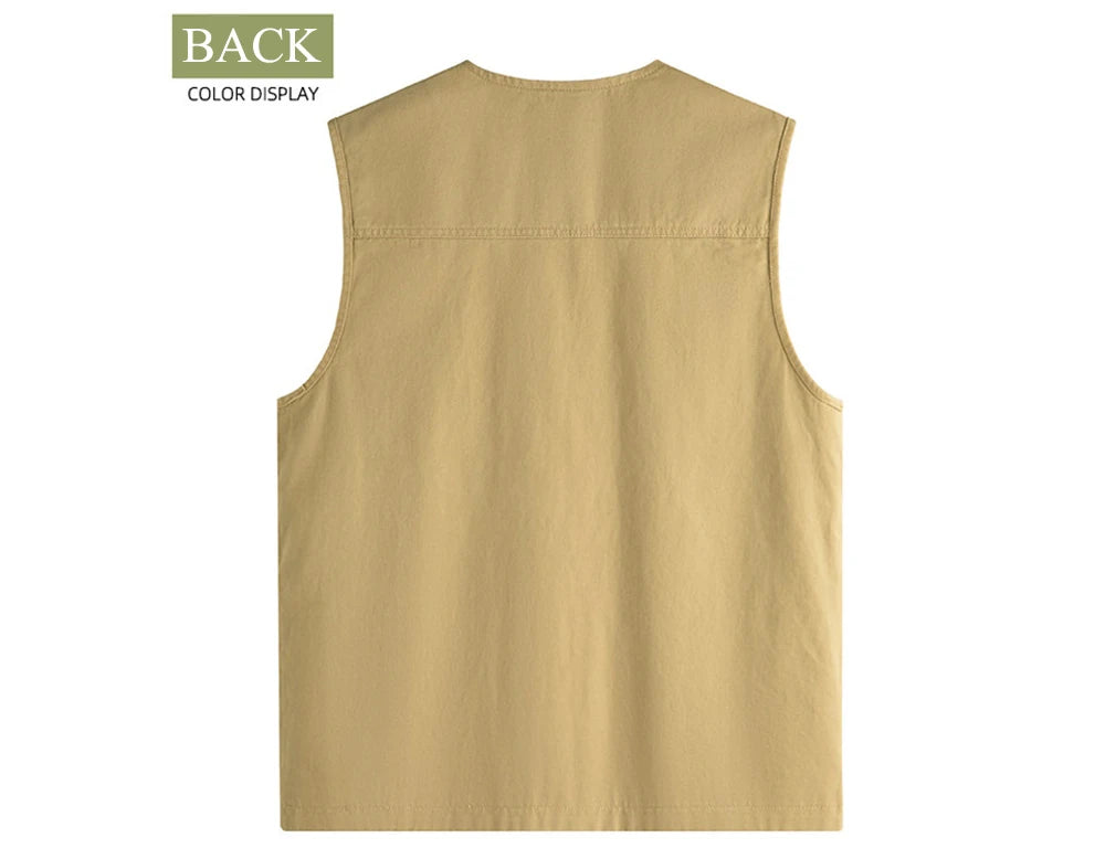 Summer Men's Lightweight Vests Outdoor Leisure Work Safari Fishing Travel Photo Hiking Waistcoats Mens Breathable Work Vests 8XL