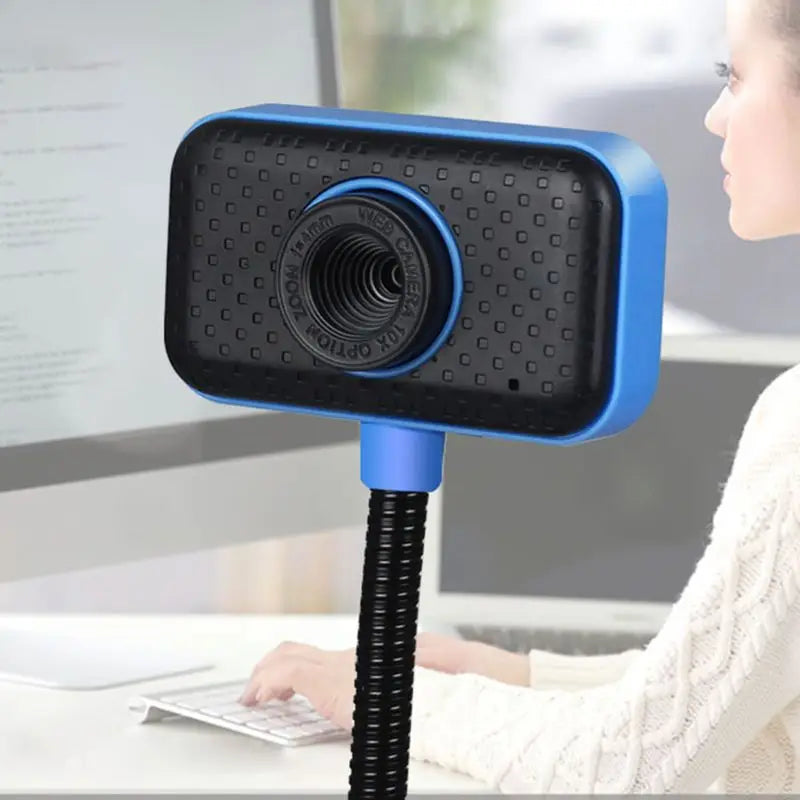 Webcam E9LB avec microphone antibruit pour une utilisation créative et pratique