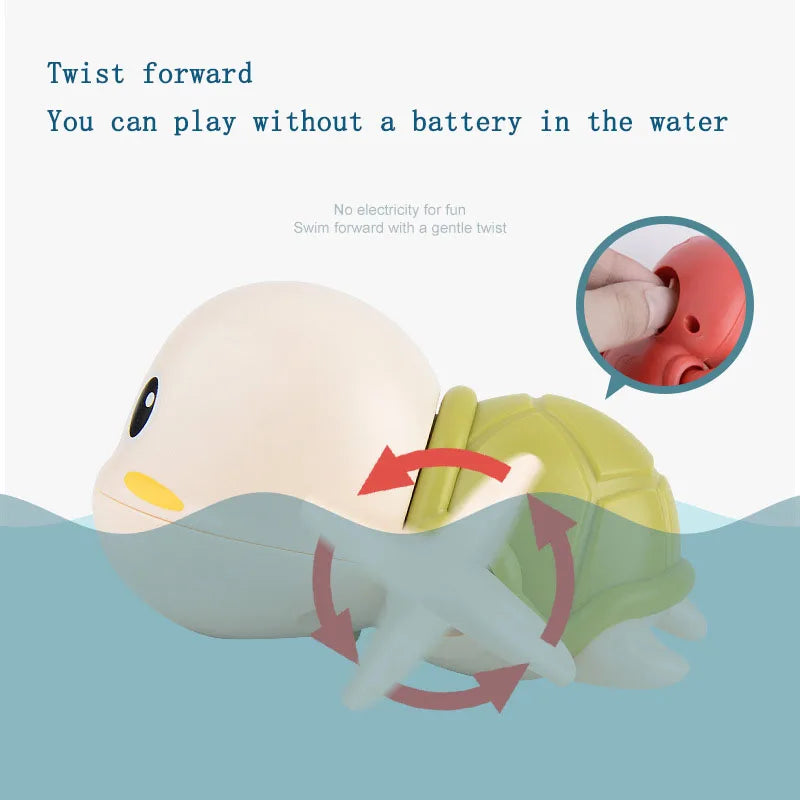 Jouets de bain pour bébé pour enfants, jeu d'eau, petit canard jaune, bébé nageur, enfants jouent avec l'eau, caneton, petite tortue, garçons et filles