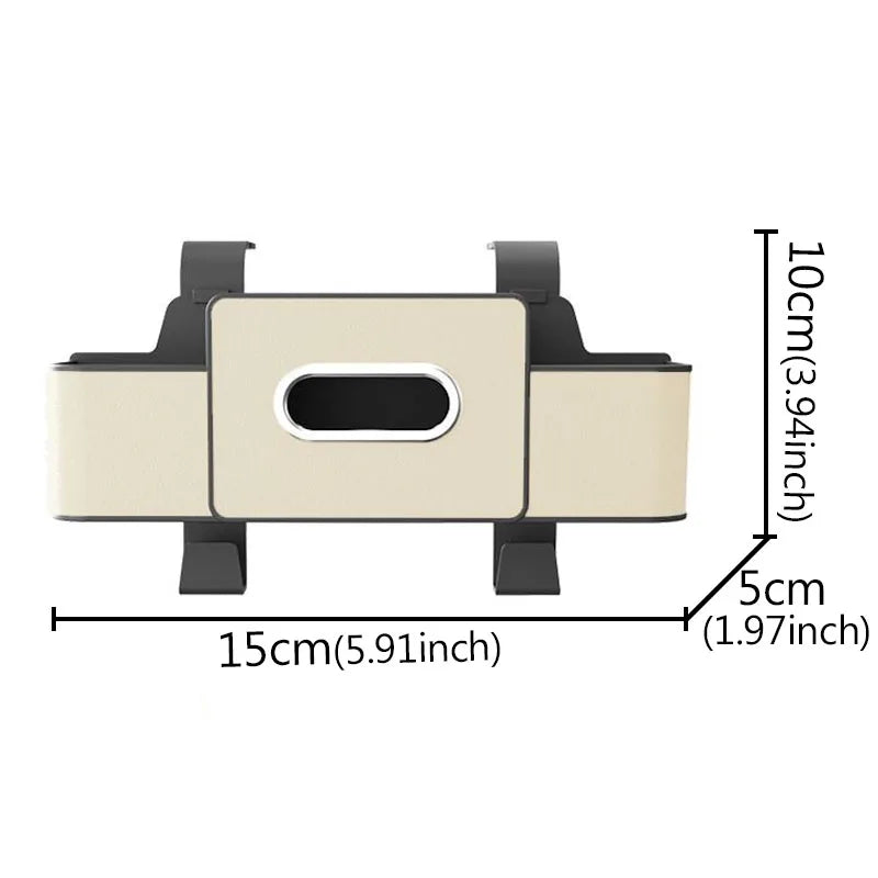 Organizador Multifuncional para Coche, Soporte Trasero con Drenaje, Caja de Almacenamiento Colgante para Coche, Bolsa para Guardar Ordenado con Soporte para Teléfono, Pañuelos y Vasos