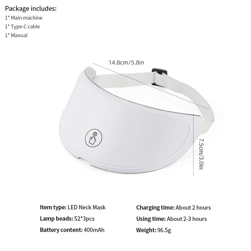 Appareil de beauté pour le visage et le cou à LED