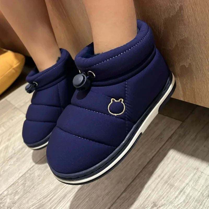 Kids Children Boys Girls Winter Slippers Non-slip Snow Boots Home Indoors Shoes Warm Child Baby Bedroom Shoes Slippers