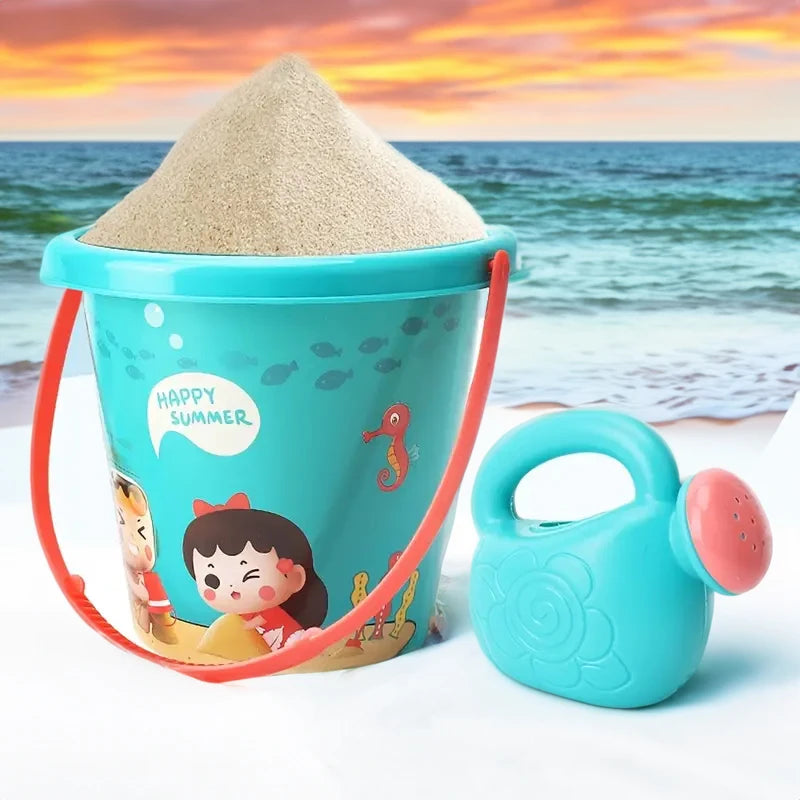 Juguetes de playa para niños, juegos de verano al aire libre, cubeta de plástico para arena, regadera, palas, juguetes de agua para niños, herramientas de regalo
