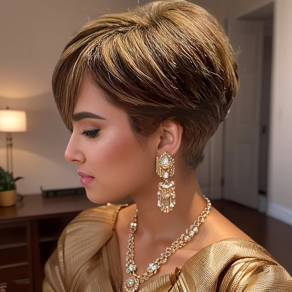 Ombre Blonde Straight Pixie Wig