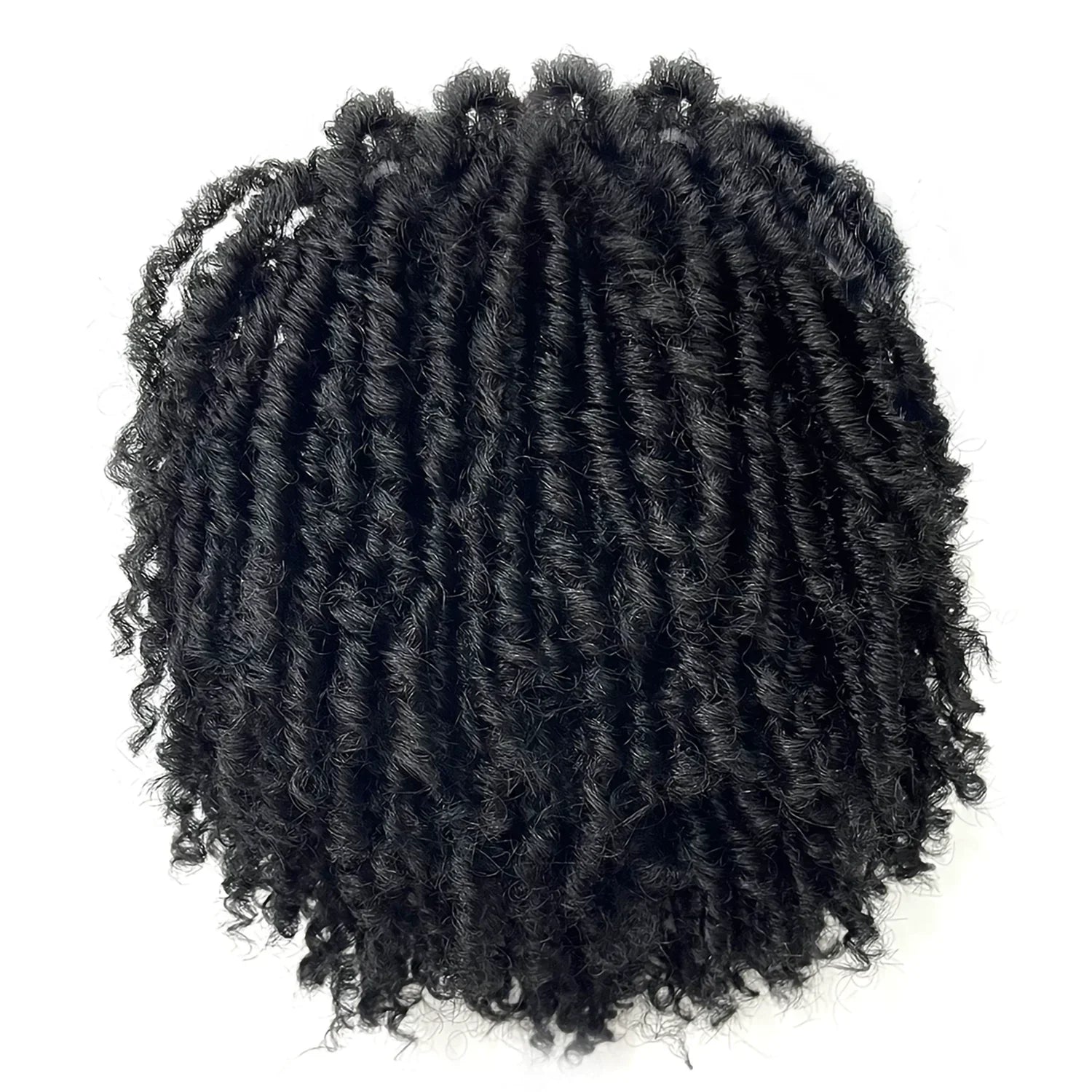 Synthetic Dreadlock Braided Half Wig Black Brown Blonde Gray Soft Faux Locs Cosplay Party Daily Wear Wigs for Women Men