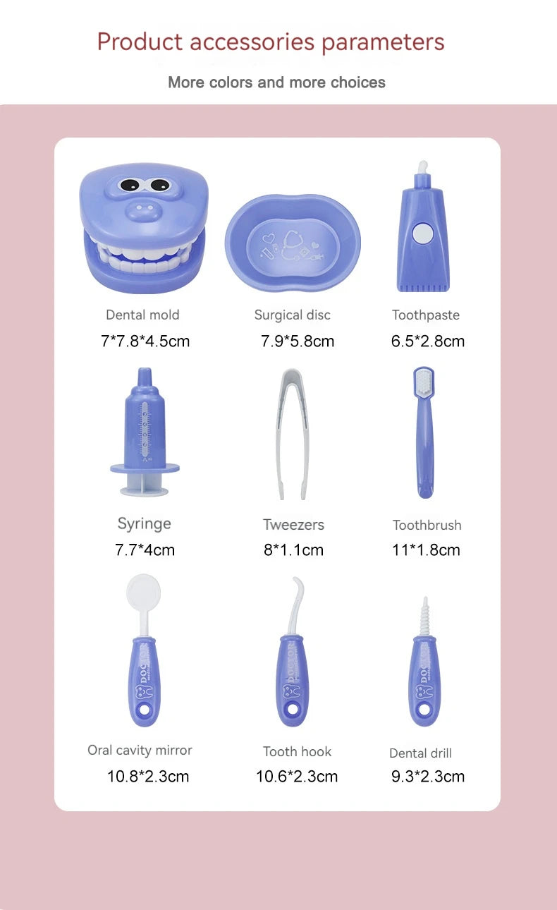 Jouets Montessori pour enfants, interaction parent-enfant pour filles et garçons, dentiste, vérification des dents, modèle de médecin, jeu de rôle, jouet d'apprentissage pour bébé et enfant
