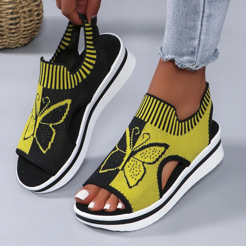 Hollow Platform Wedge Sandals