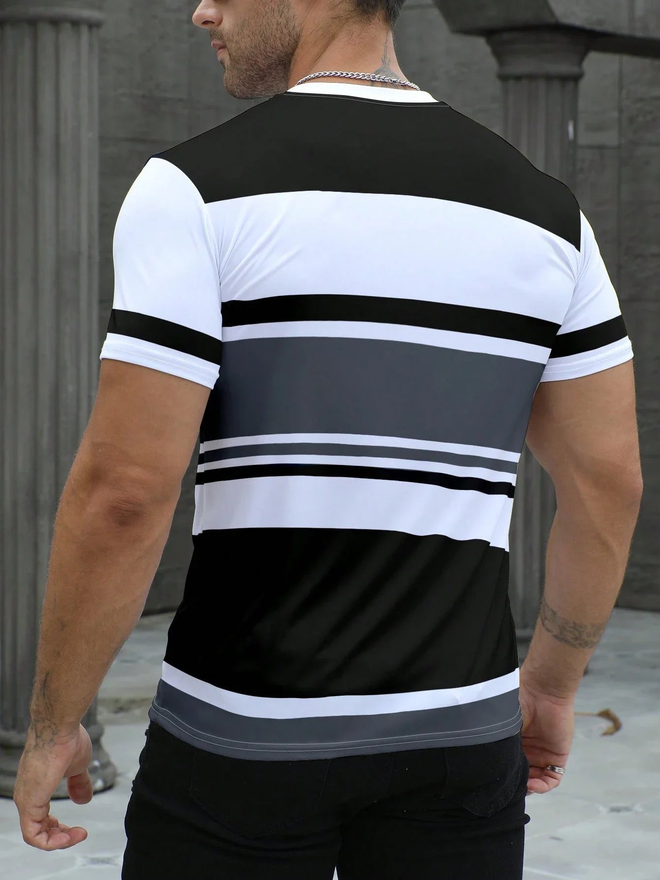 Men’s Striped Quick-Dry T-Shirt