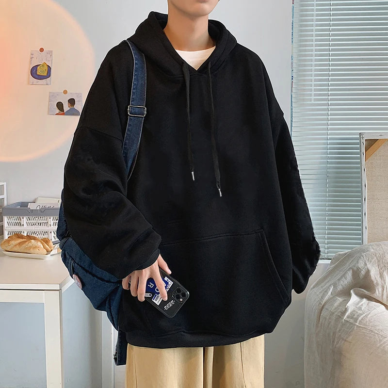 Sudadera con capucha para hombre, a la moda, cálida, con estampado gráfico, estilo Hip Hop, informal, tipo jersey, ropa de calle, para primavera y otoño, nueva