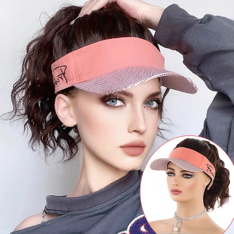 Curly Ponytail Cap Wig