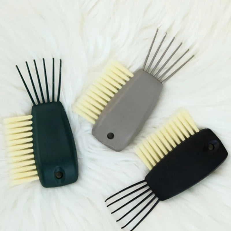 Limpiador de cepillos para el pelo, rizador, garra para el pelo, herramienta de eliminación de pelo, gancho de limpieza de metal, removedor, herramienta de limpieza de peines incrustados