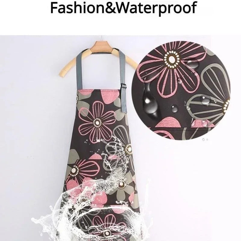 Delantales de cocina impermeables ajustables para moda, preciosos, para cocinar, café, repostería, a prueba de aceite, anti-suciedad, suministros para restaurantes