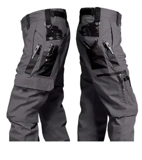 Pantalones de trabajo resistentes al desgaste para hombre, multibolsillos, cargo rectos, pantalones tácticos para correr al aire libre, pantalones casuales de primavera y otoño