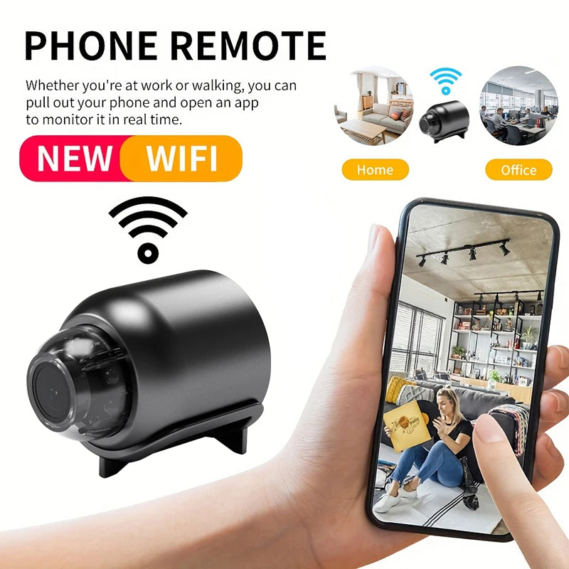 Cámara de seguridad IP interior WiFi de 1080P HD con visión nocturna IR y grabadora de vídeo, monitor remoto antirrobo, cámara usb