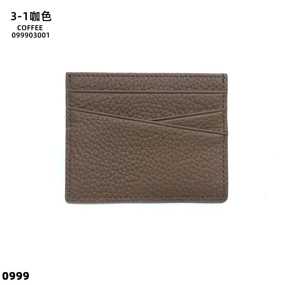 Tarjetero de lujo 100% cuero genuino para negocios, hombres, identificación, estuche para tarjetas de crédito, moda, regalo para mujeres, mini cartera delgada