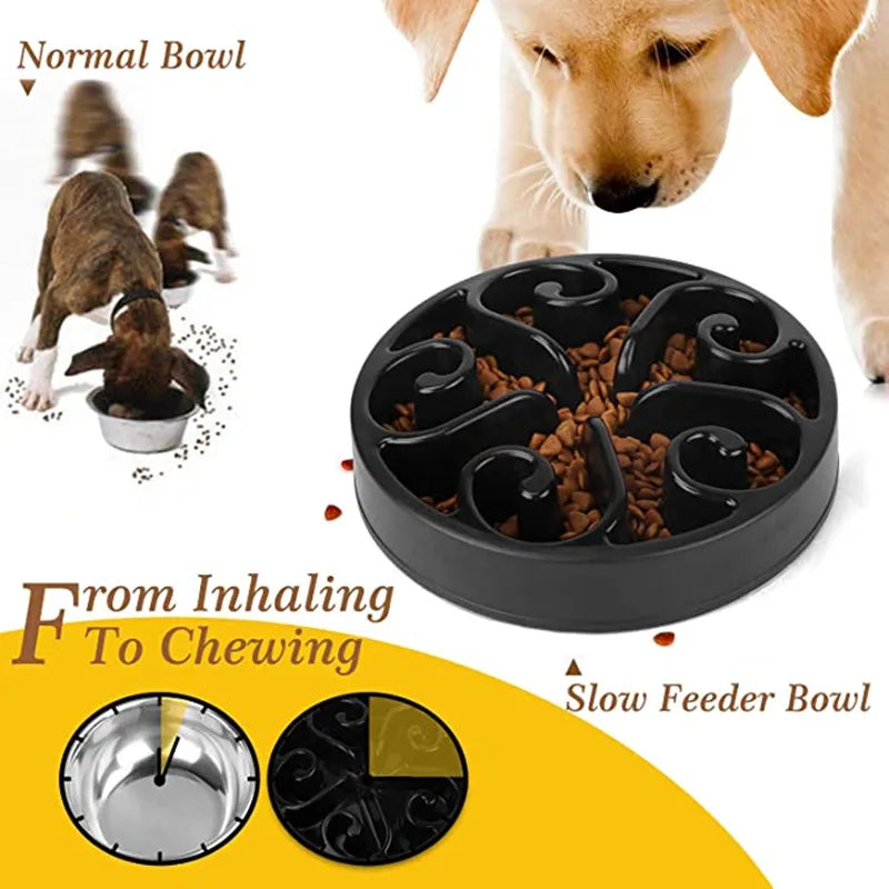 Comedero Lento para Perros, Divertido, Antideslizante, Anti-Glotón, Comederos Más Lentos, Cuenco Ecológico para Perros Grandes, Medianos, Pequeños y Cachorros