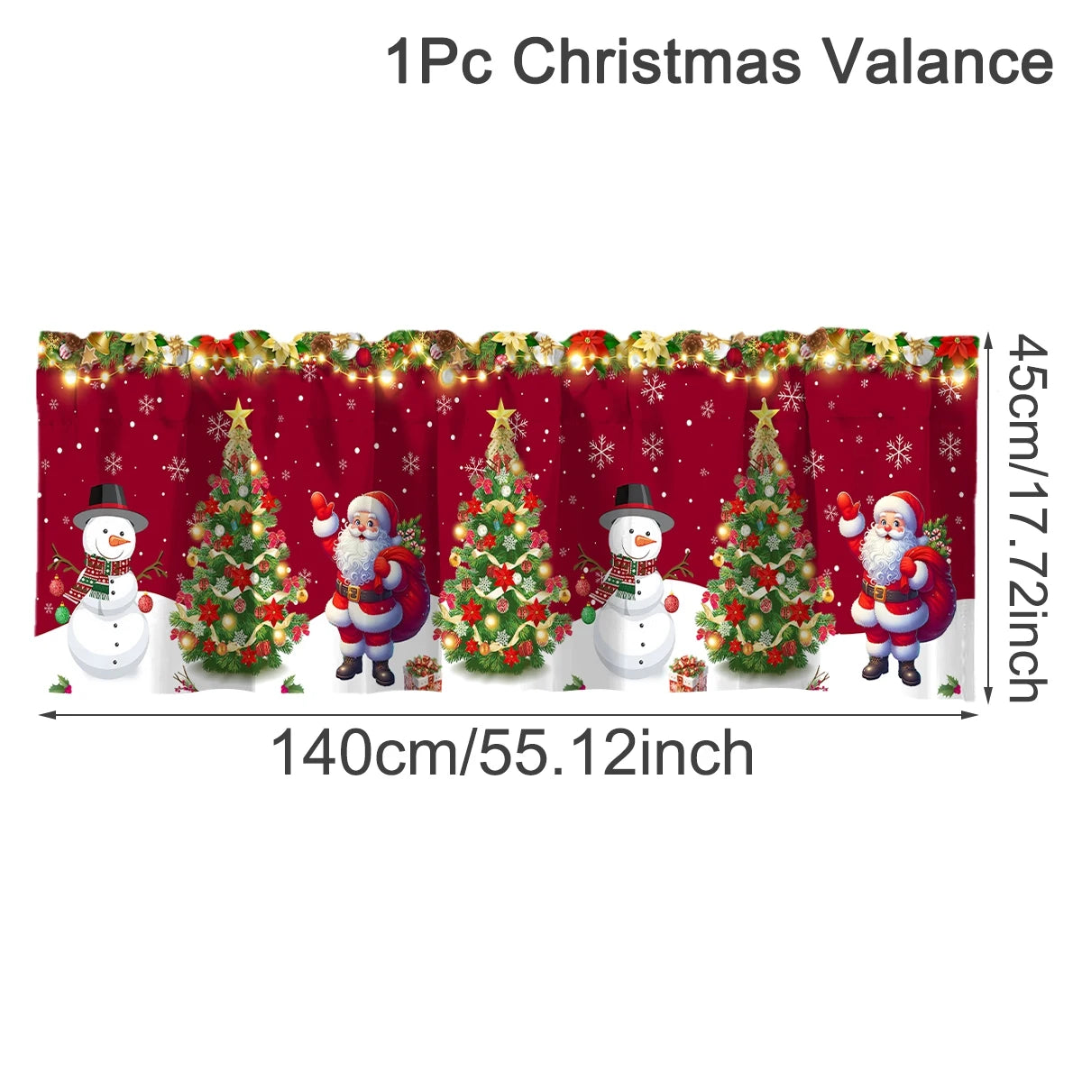 2 piezas de cortina de Navidad Feliz Navidad Decoración para el hogar Cortina de Navidad Adornos de ventana Navidad Natal Regalo de Año Nuevo