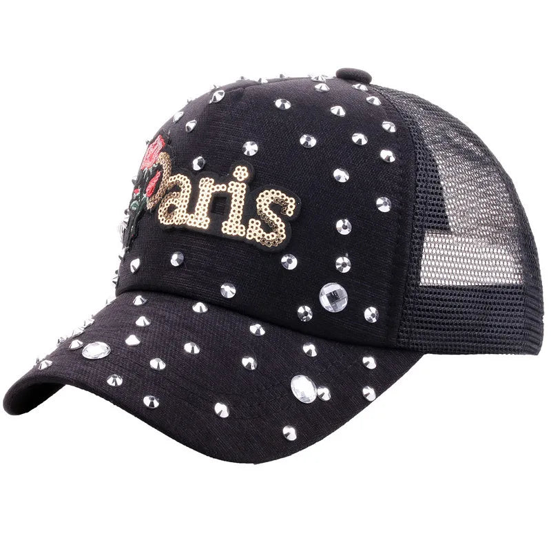 Gorra de béisbol de moda con estampado de rosas para hombre y mujer, gorras de primavera y verano, gorras de sol para mujer, gorra Snapback lisa, gorra de béisbol informal para fotos callejeras
