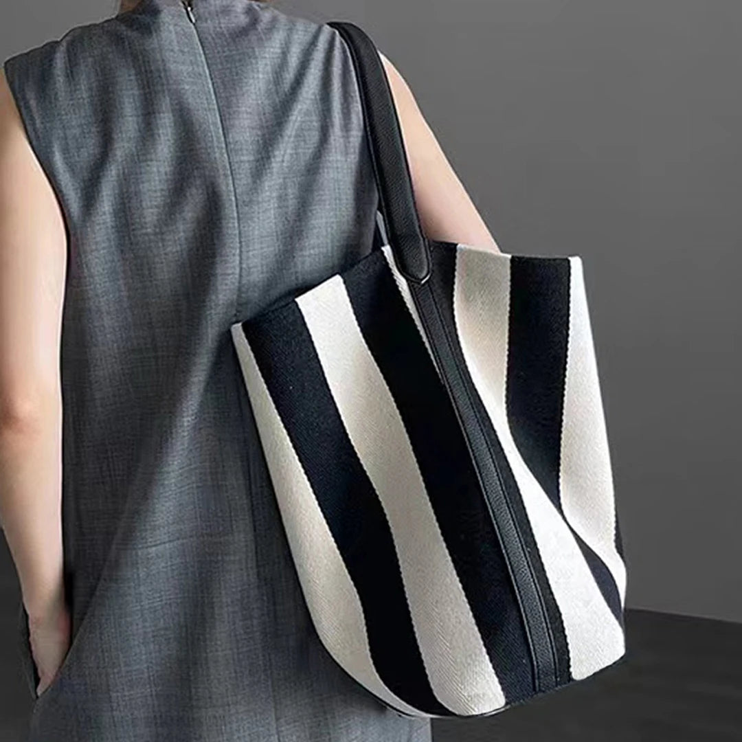 Striped Canvas Tote