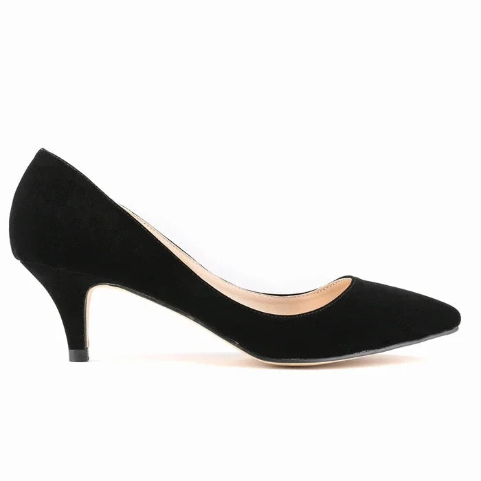 Spring And Autumn Women Shoes High Heels Solid Color Breathable Non Slip Sole Latex Insole Work Wedding Shoe Large Size