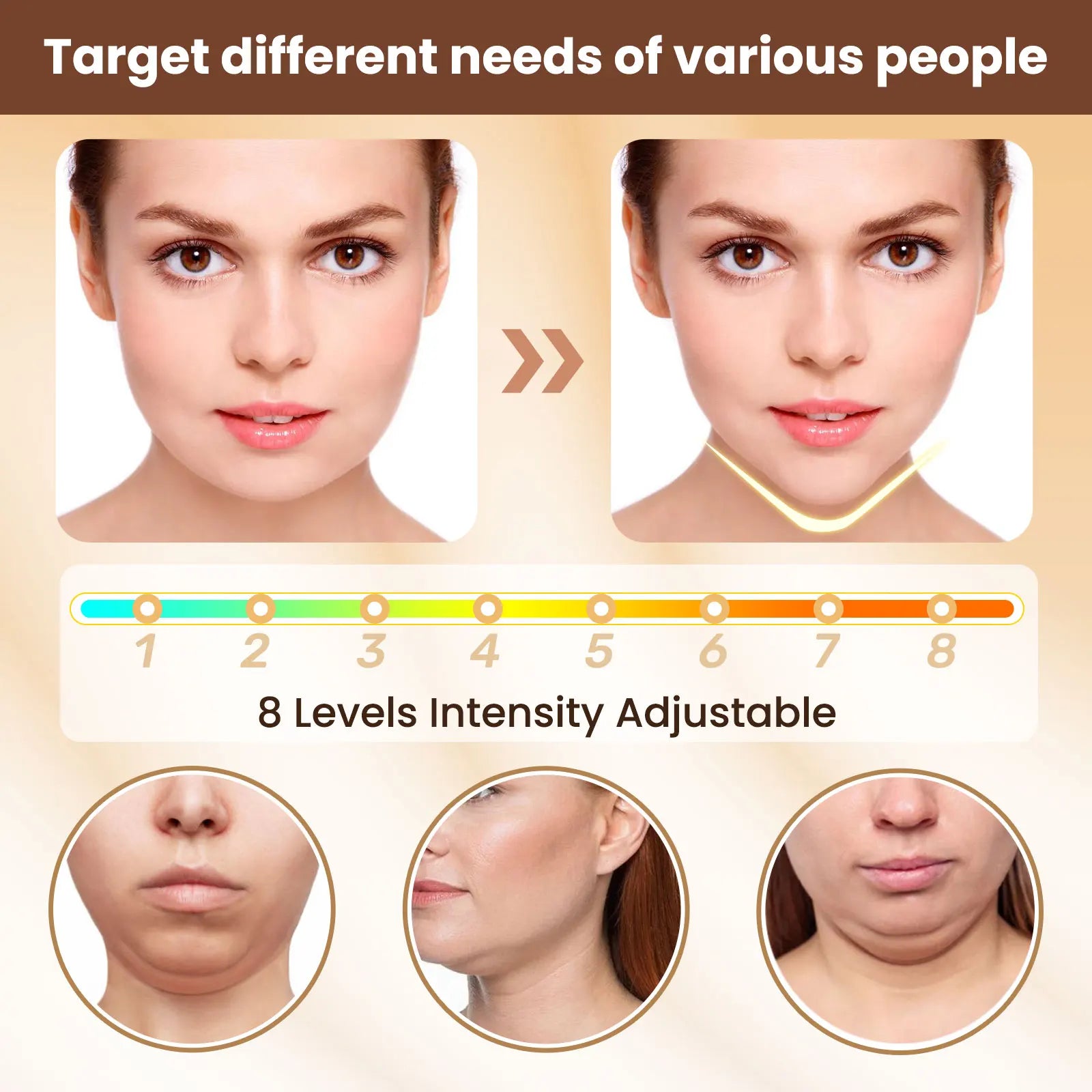 Dispositivo de masaje facial LED