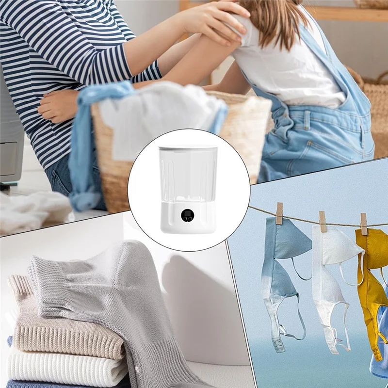 ASWUT-Underwear Washing Machine, Rechargeable Mini Portable Washer Compact Design For Deep Cleaning Of Underwear, Baby Clothes
