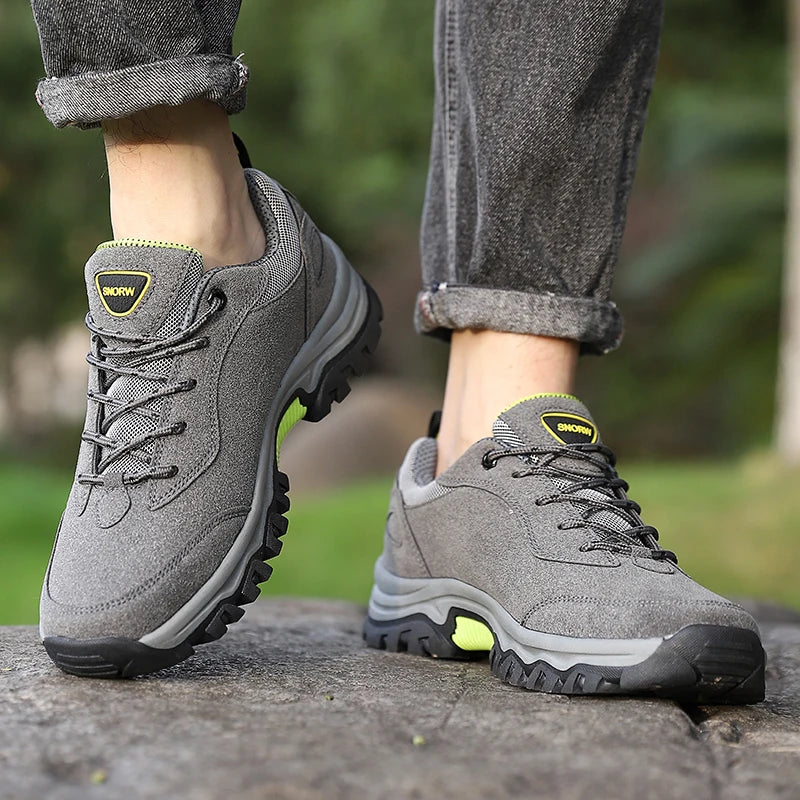 Zapatillas de senderismo para hombre, botas de montaña para exteriores, calzado de escalada antideslizante, zapatos de trekking, botas de goma tácticas de caza para caminar